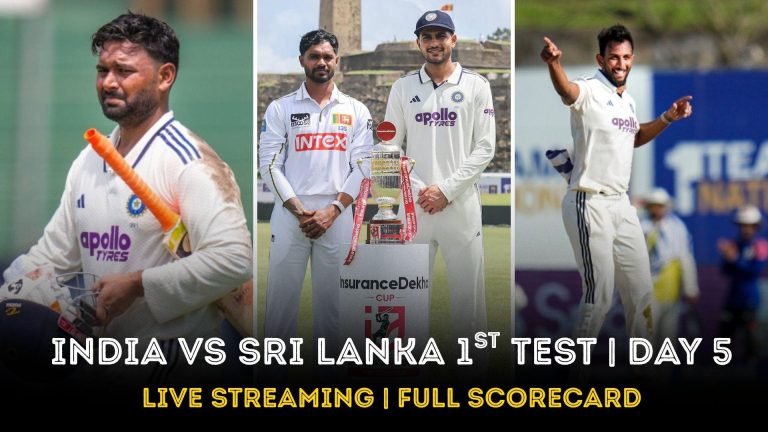 IND vs SL live streaming: Where to watch 1st Test Day 5 action live?