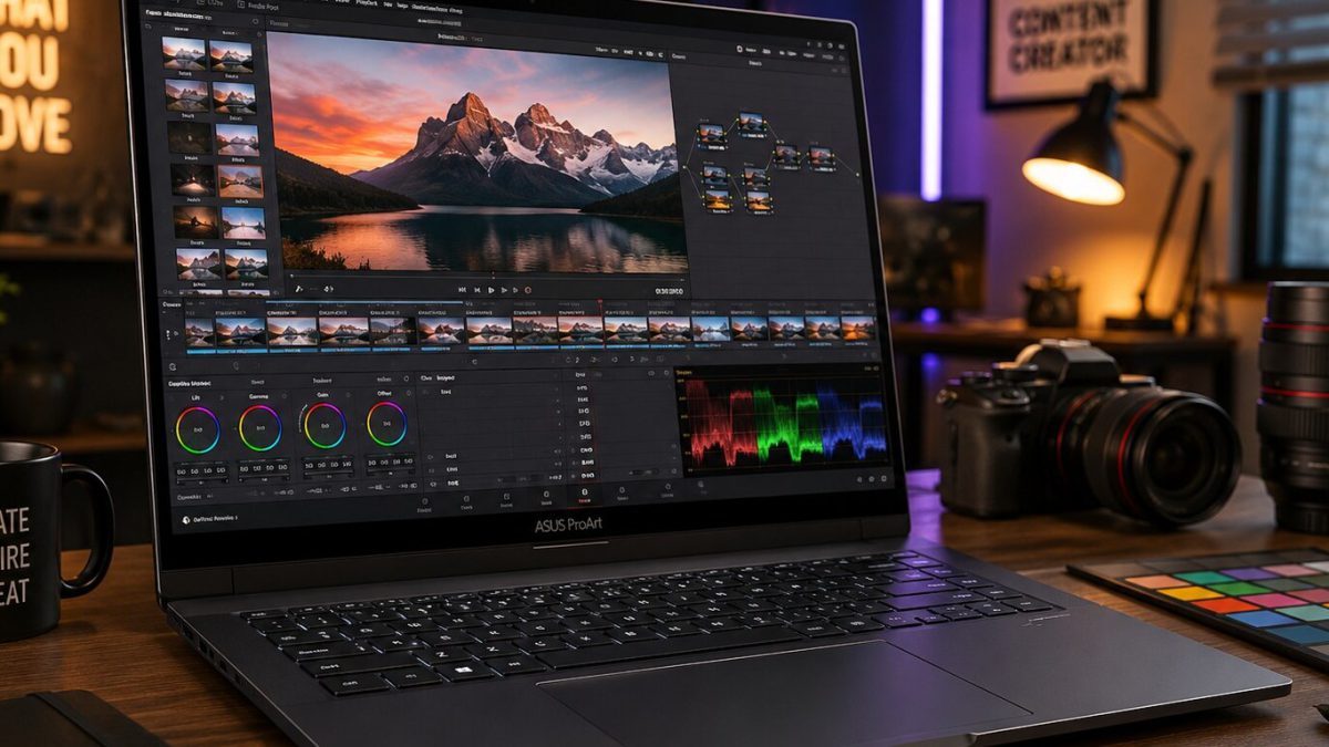वीडियो एडिटिंग वर्कस्टेशन पर ASUS ProArt लैपटॉप