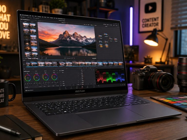 वीडियो एडिटिंग वर्कस्टेशन पर ASUS ProArt लैपटॉप