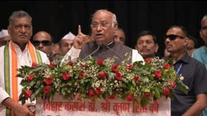 File photograph of Congress president Mallikarjun Kharge used in coverage of the political controversy