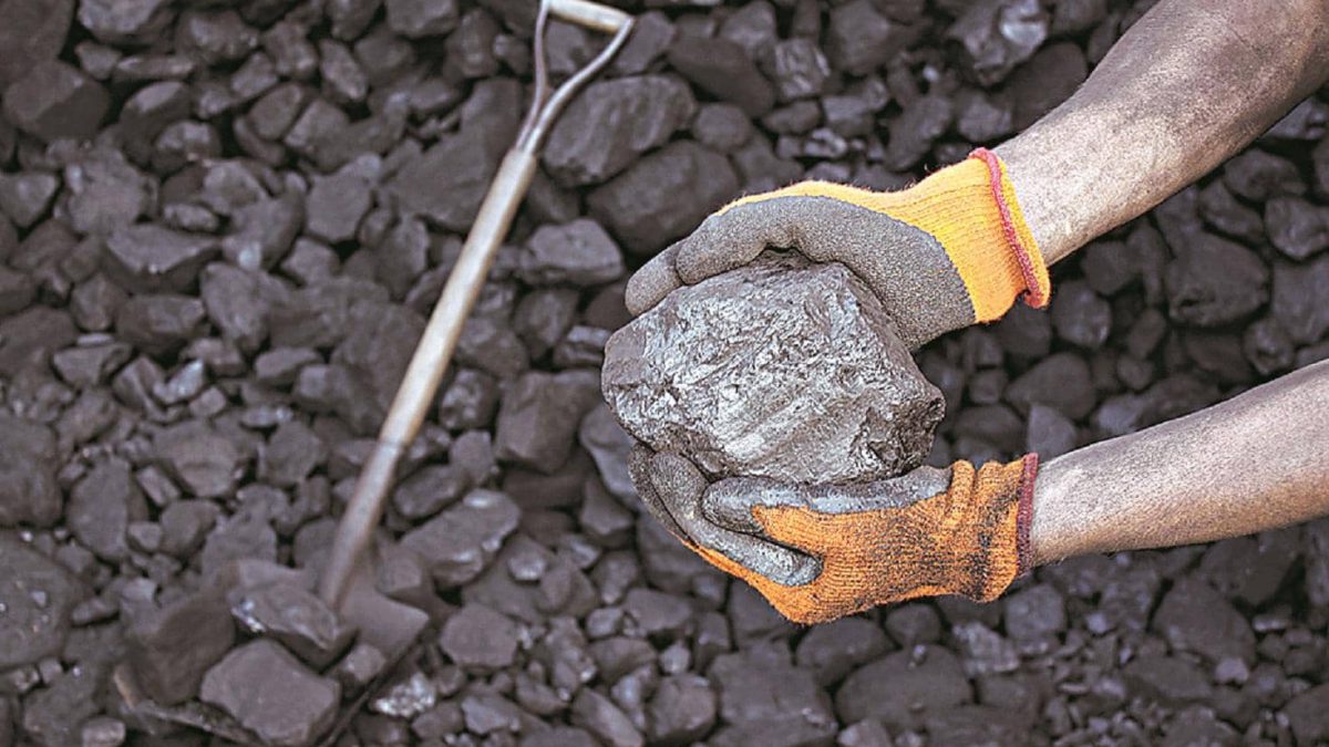 Coal being transported for electricity generation at an Indian power plant