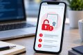 Digital certificate and cybersecurity technology illustration