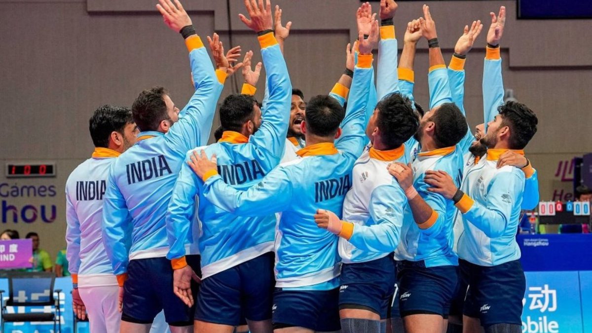 Indian kabaddi team photograph, representative of the sport.