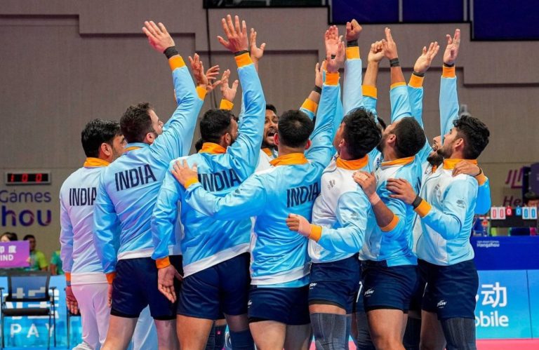 Indian kabaddi team photograph, representative of the sport.