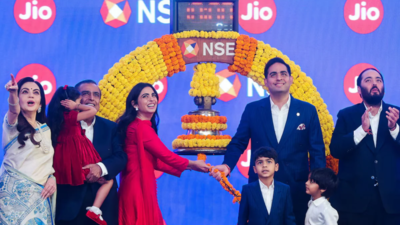 Jio Platforms listing ceremony and stock market debut