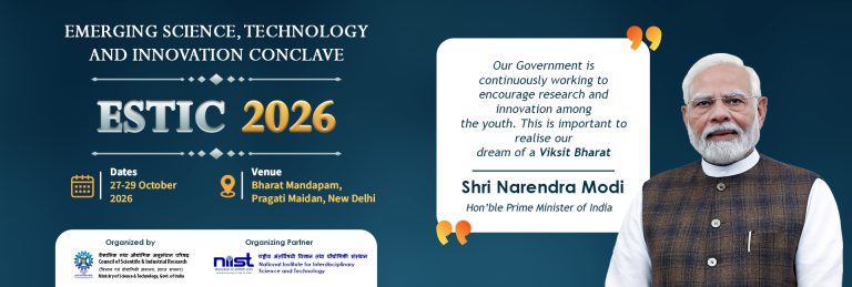 Official ESTIC 2026 banner announcing the science, technology and innovation conclave