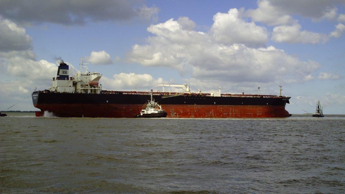 Representative photograph of a product tanker, not the vessel involved in the Hormuz incident